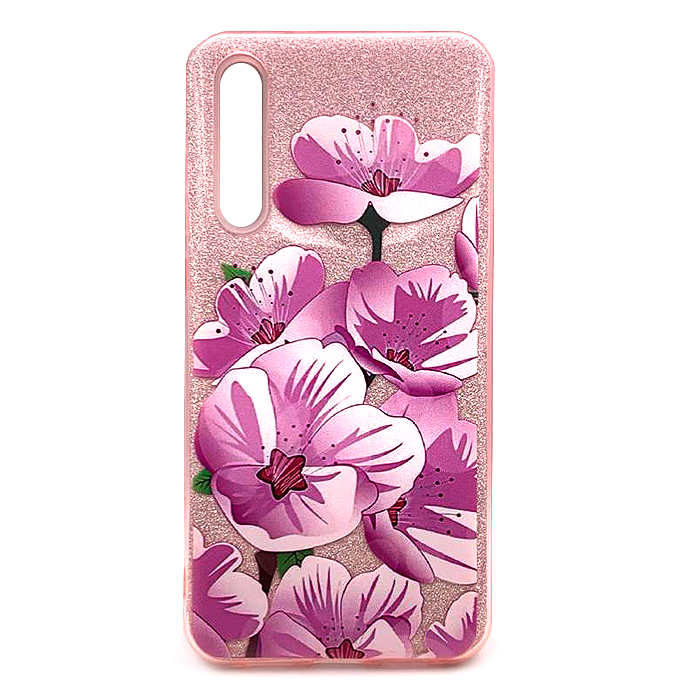 Накладка TWINS для Huawei P20 Pro  (CLT-L29)  Flowers "Рожеві квіти"-0